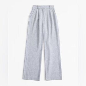 A&F Grey Sloane Tailored Wide Leg Pant - Size 16